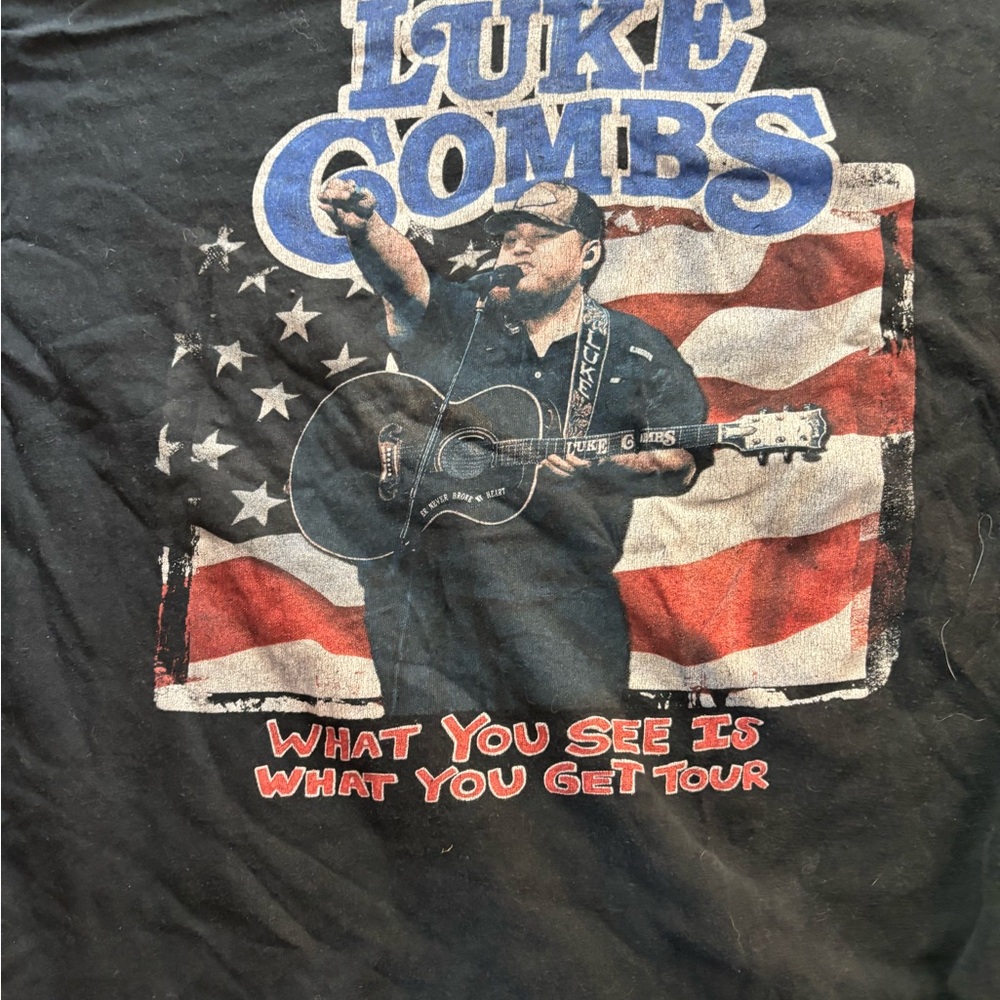 Luke Combs Black Graphic T-Shirt - Picture 2 of 3